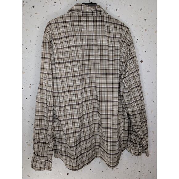 REI Co op Vented Brown Plaid Shirt Mens XL Performance Outdoor LS EUC - Picture 2 of 6